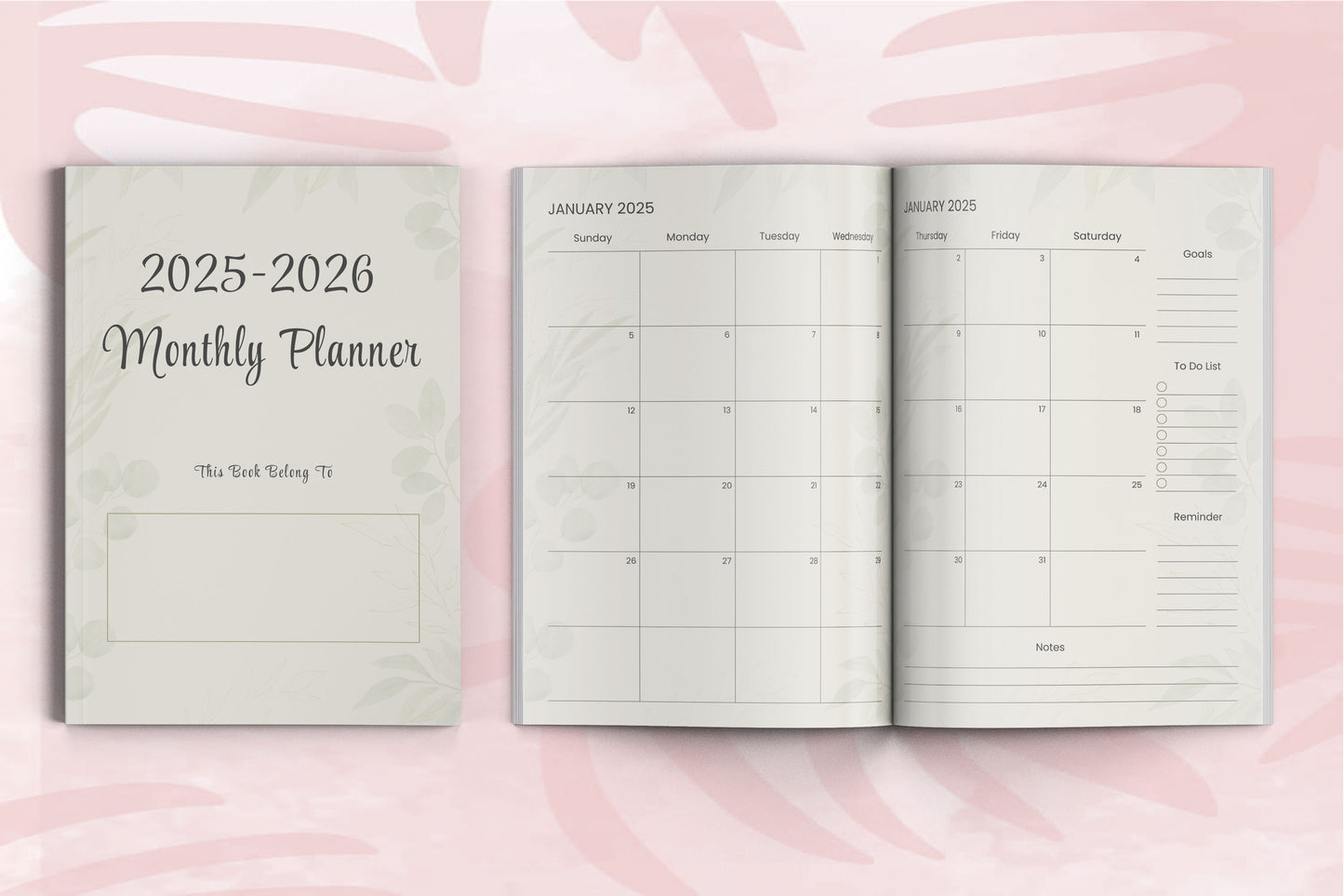 2025 - 2026 Monthly Planner