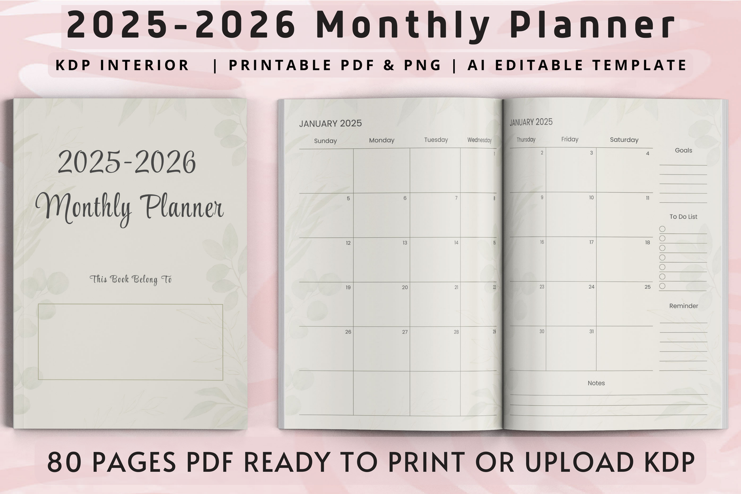 2025 - 2026 Monthly Planner